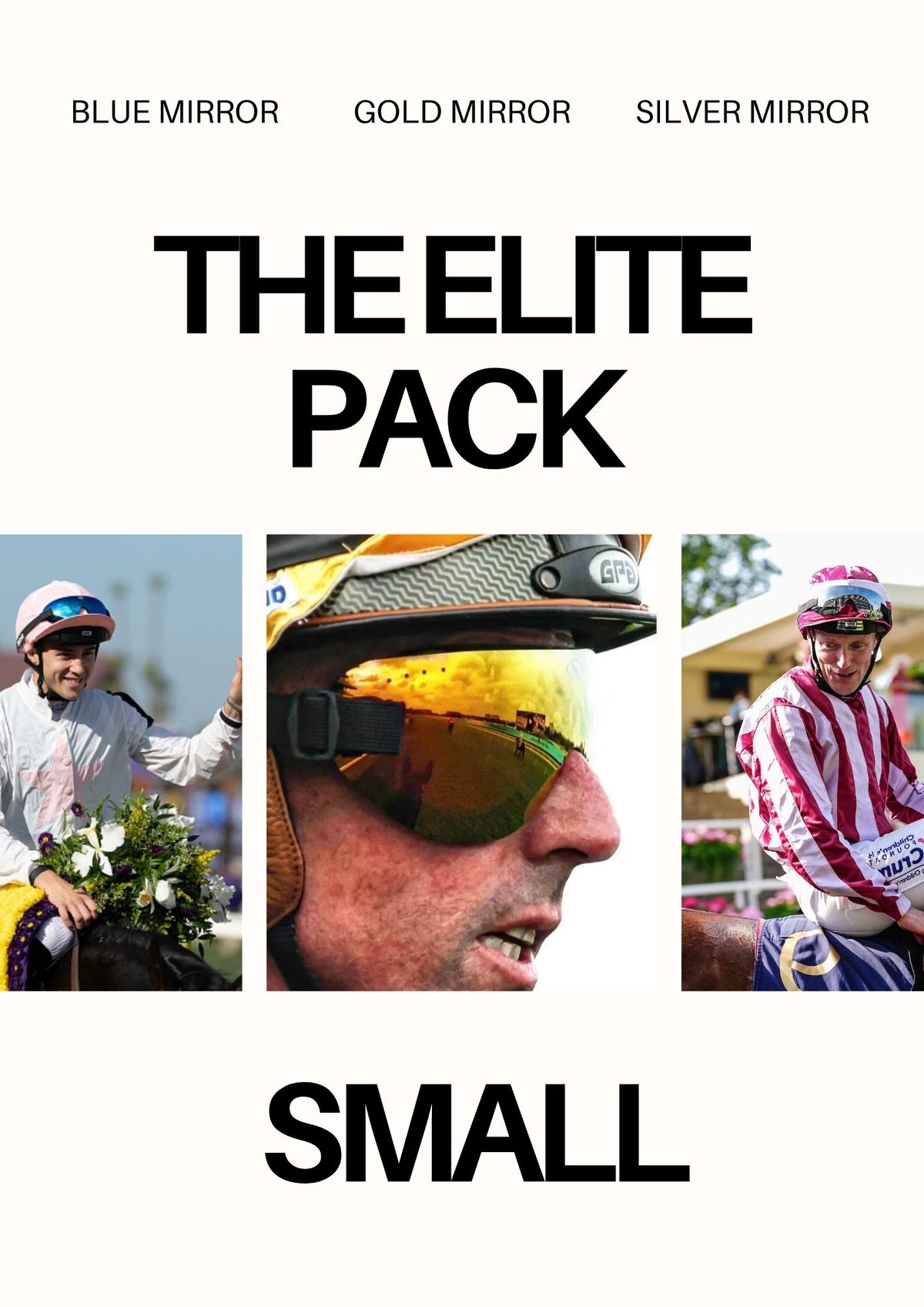 The Elite Pack - SMALL - 3 Pack Blue Mirror, Silver Mirror, Gold Mirror Goggles