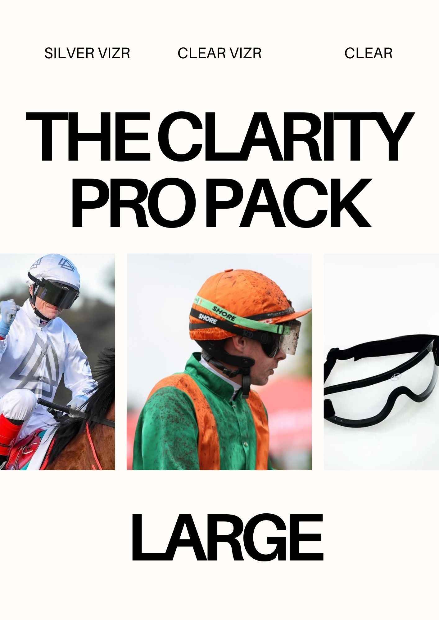 The Clarity Pro Pack - Large - Silver Vizr, Clear Vizr, Clear Goggle